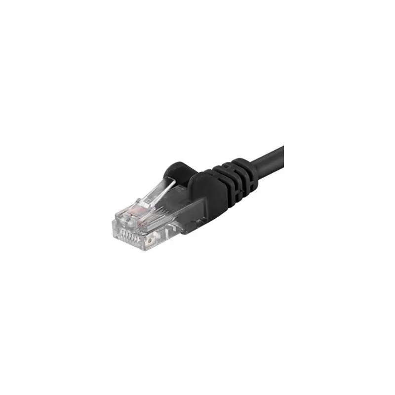 Cablu patchcord UTP Cat.5e 0,5 metri RJ45 negru PremiumCord