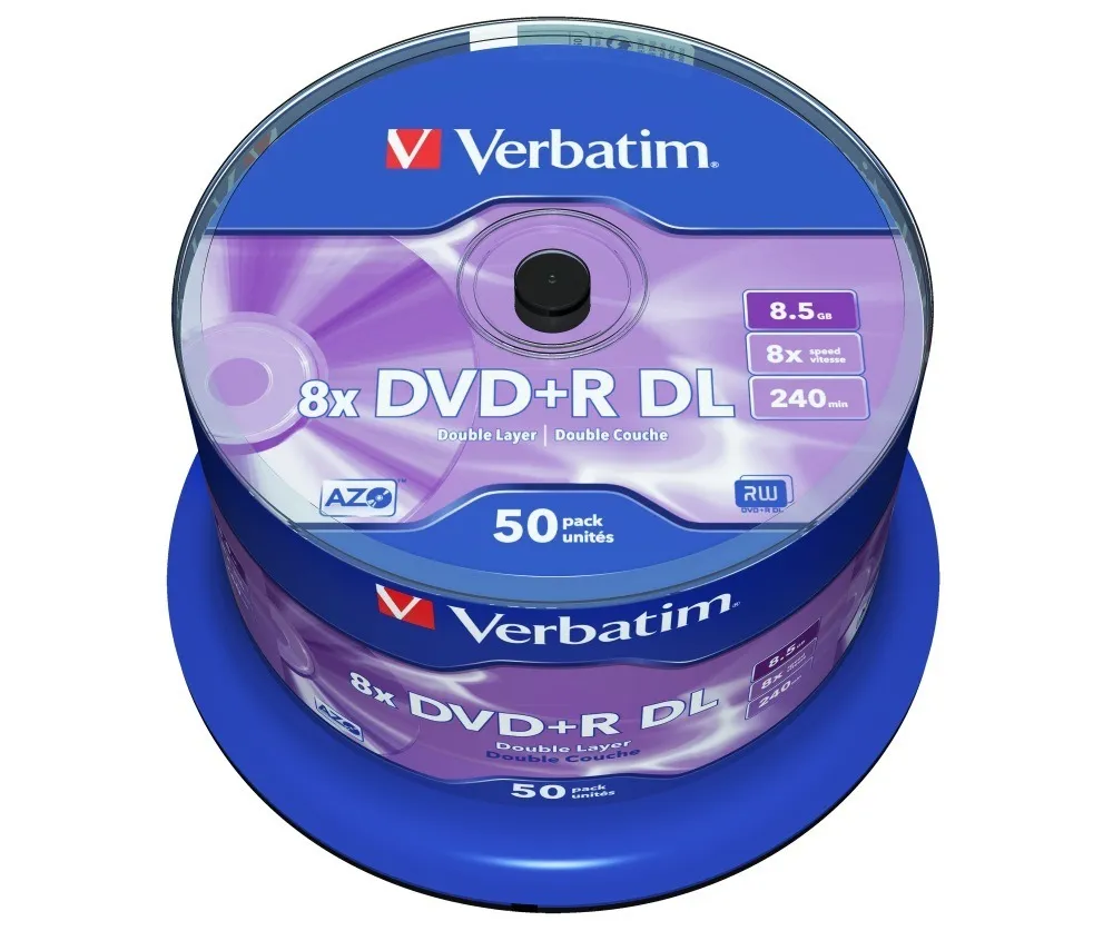 DVD+R Verbatim 8.5GB Double Layer 50 buc pachet spindle