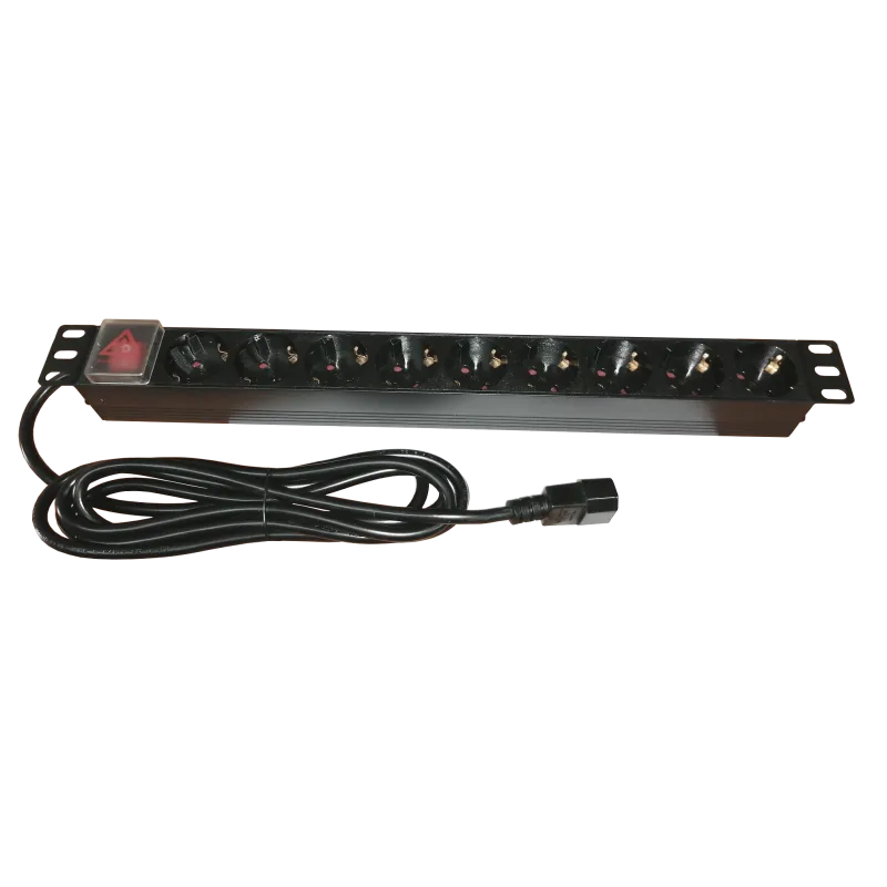 Bara alimentare PDU EMTEX 9 prize Schuko 16A pentru rack 19 inch