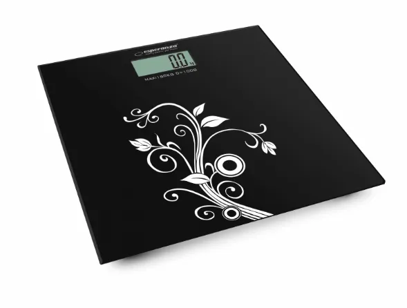 Cântar de baie Esperanza Yoga EBS003 negru cu display digital