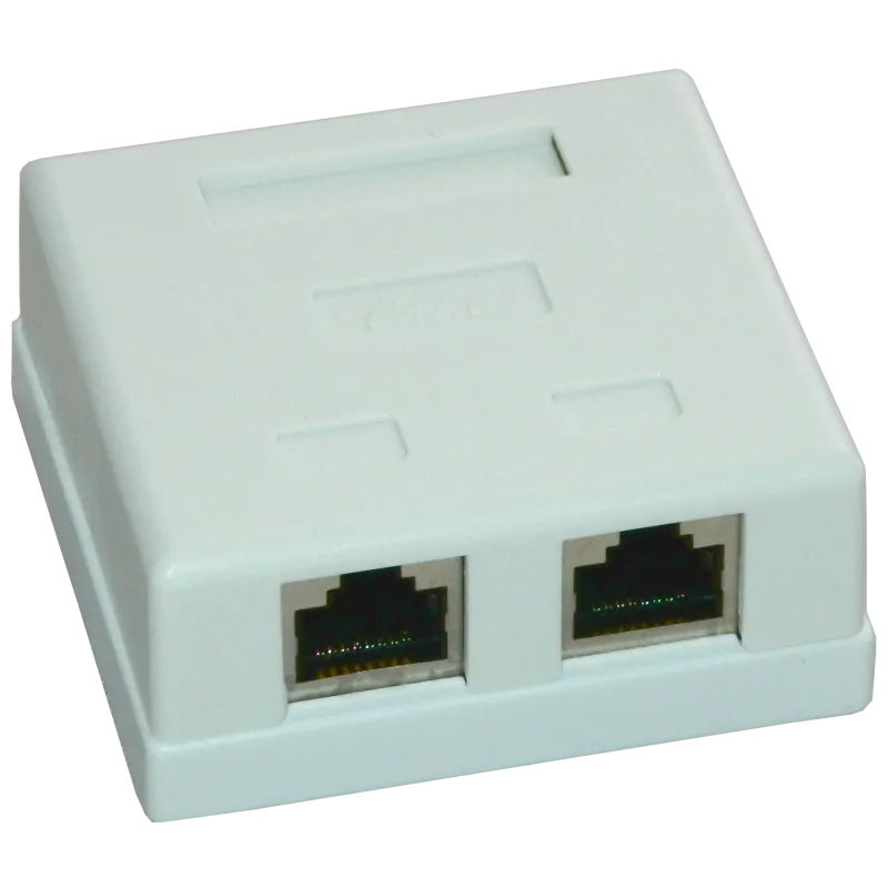 Priza FTP dublă aplicată categoria 6 EMTEX pentru rețea Ethernet