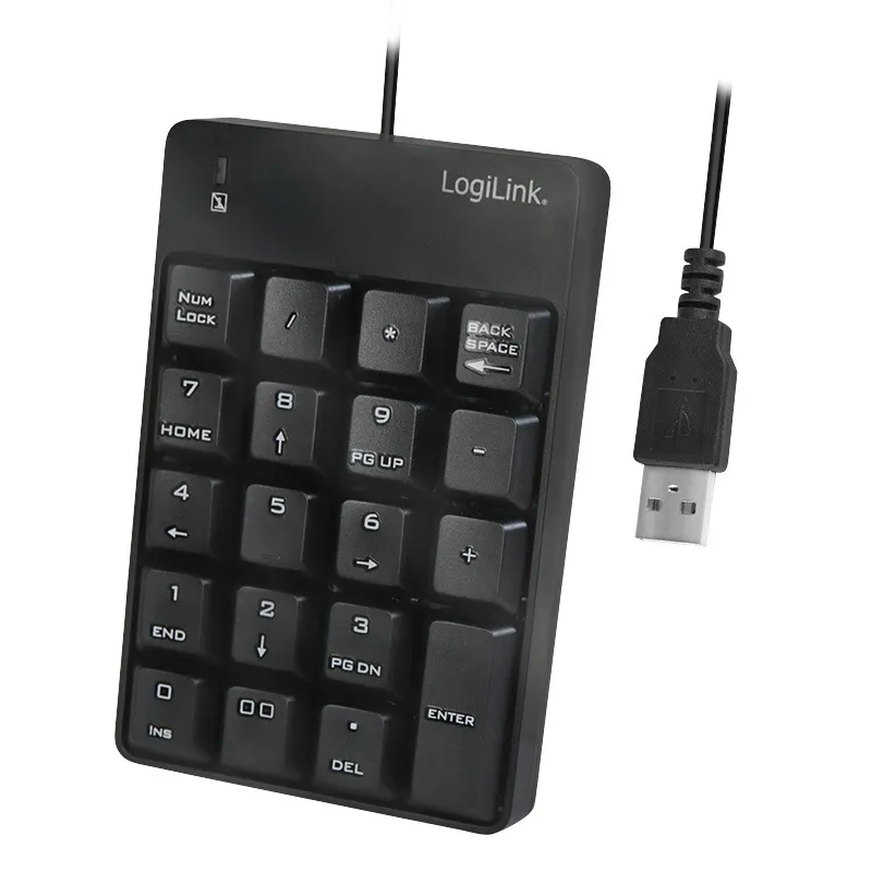 Tastatura numerica Logilink USB 19 taste negru conexiune directa