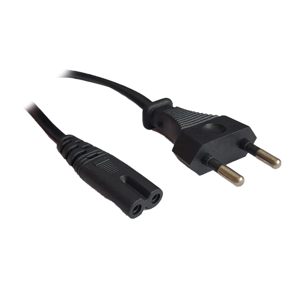 Cablu alimentare Spacer 1.8m negru Euro plug C7 6A