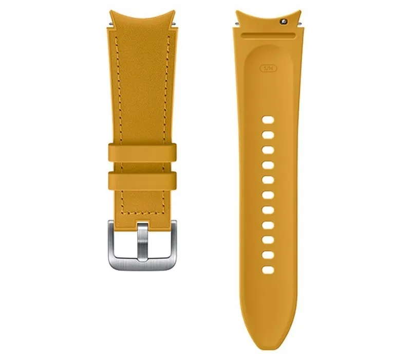 Curea hibridă piele Samsung 20mm S/M mustard pentru smartwatch