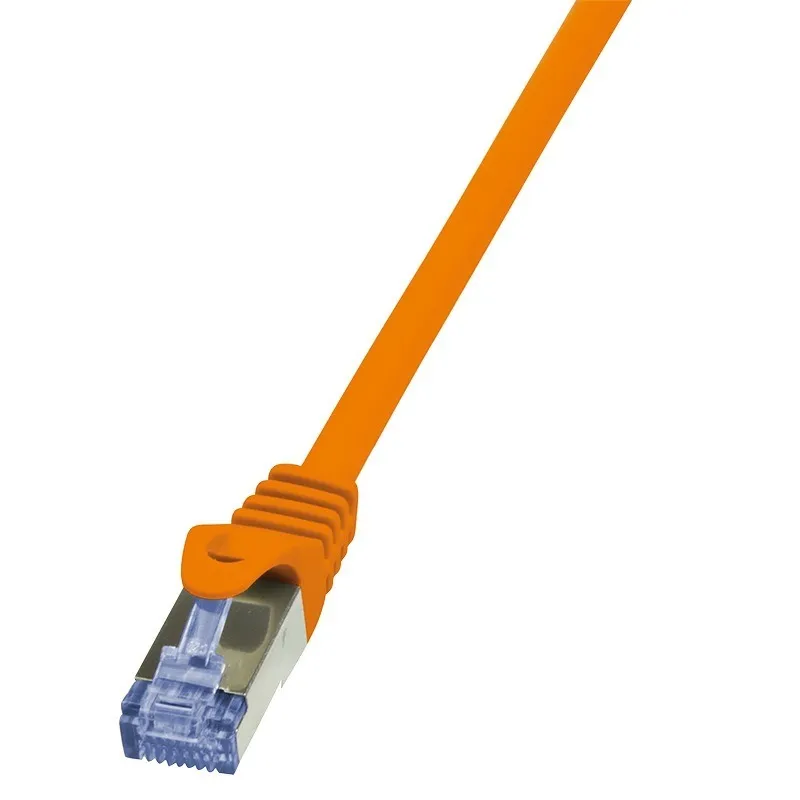 Cablul patch cord S/FTP Cat6a Logilink portocaliu 0.25 m ecranat dublu