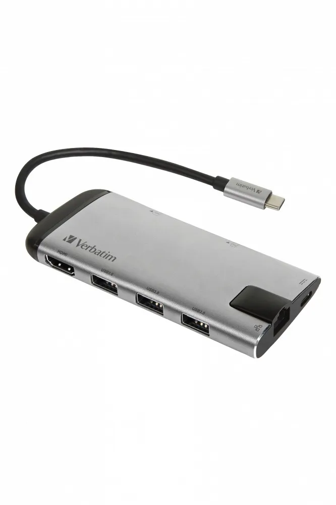 Stație de andocare Verbatim USB-C cu 7 porturi și HDMI 4K
