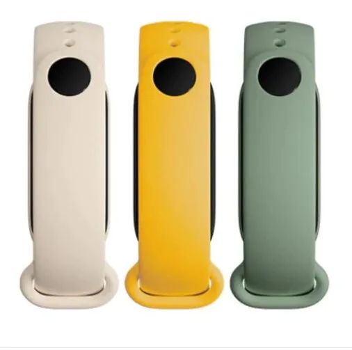 Set 3 curele Xiaomi Mi Band 6 Ivory Olive Yellow colorate