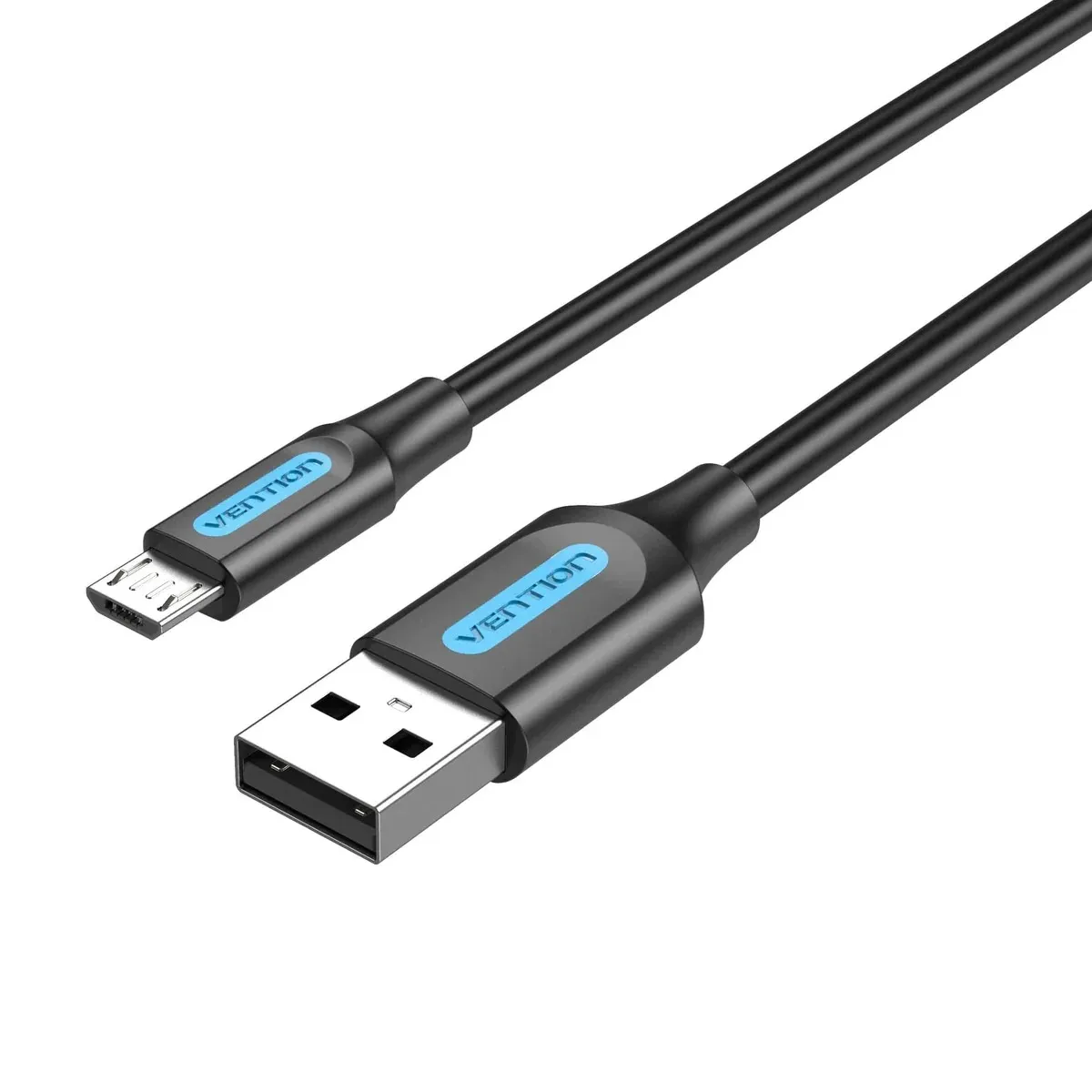 Cablu USB 2.0 scurt Vention, micro USB negru, 0.25m
