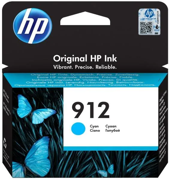 Cartus cerneală HP 912 cyan original pentru OfficeJet