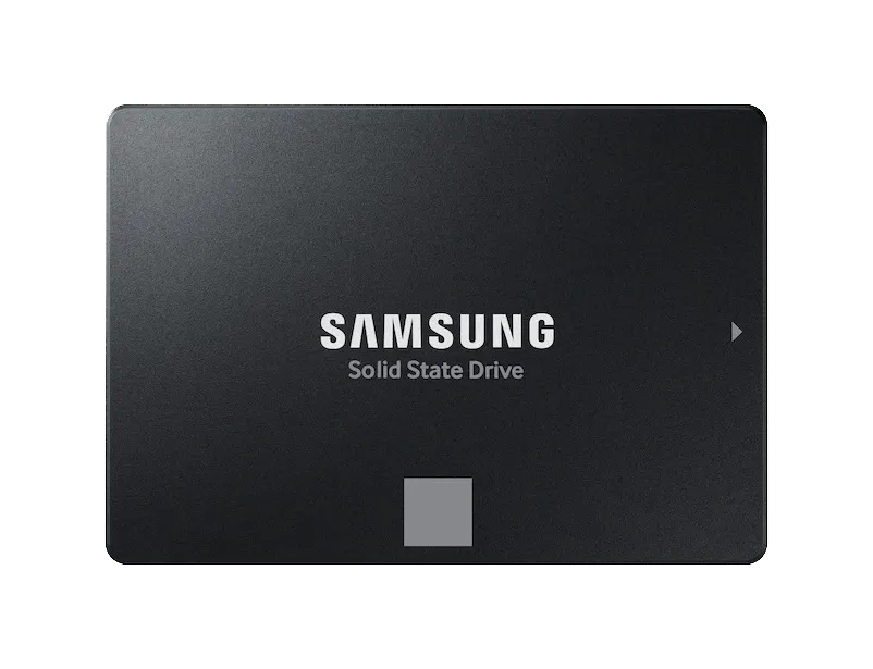 SSD Samsung 870 Evo 250GB negru pe fundal alb