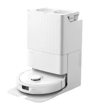 Robot de aspirat Xiaomi Roborock Q Revo alb pe podea