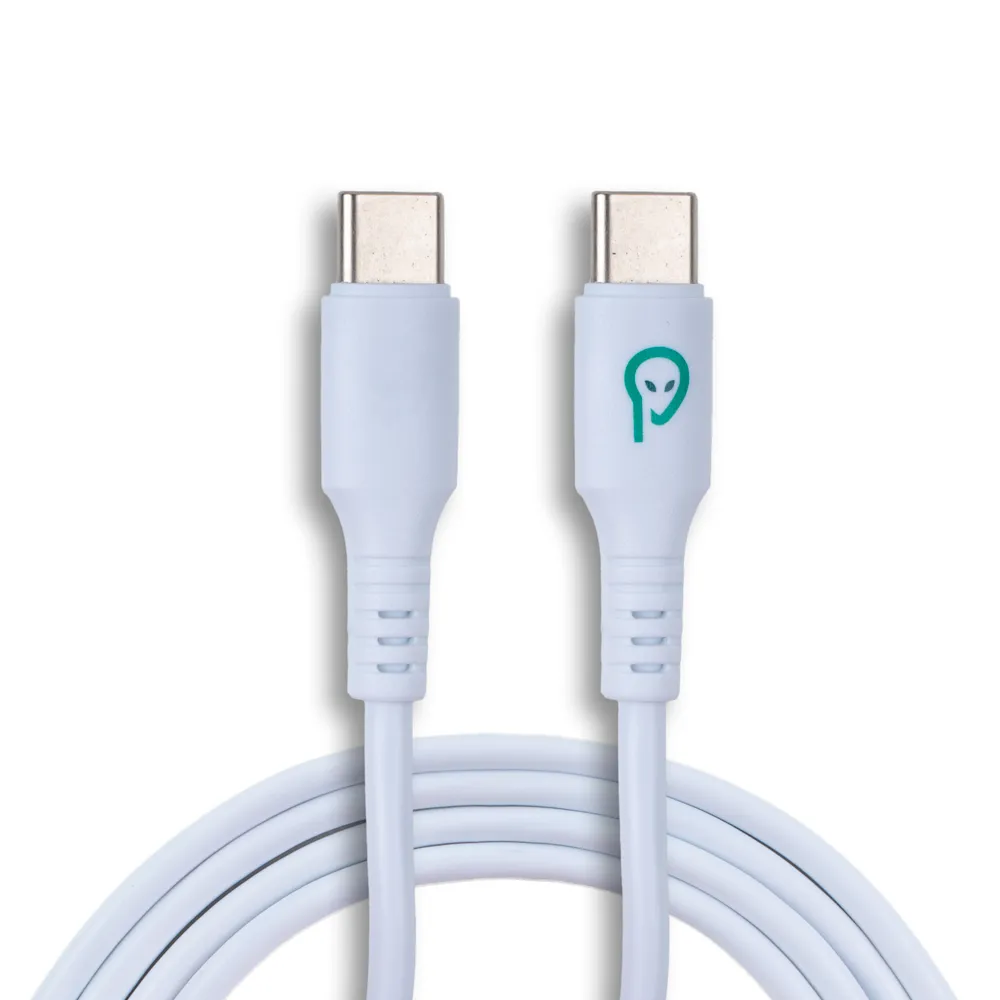 Cablu USB Type-C SPACER 1.8m alb cu conectori reversibili
