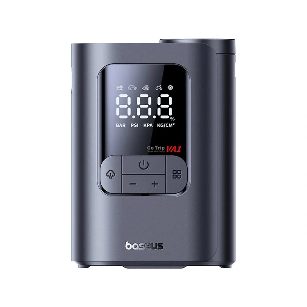 COMPRESOR AUTO Baseus GoTrip VA1, alimentare 12 V bricheta auto, USB Type-C x 1, LED, presiune maxima 2.3 bar, negru (timbru verde 0.80 lei) "C0119701" - 6932172696078