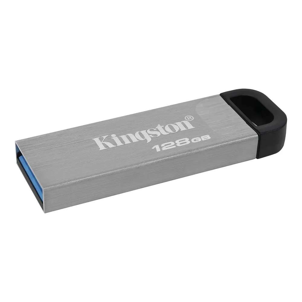 Stick USB Kingston 128GB cu carcasă metalică argintie