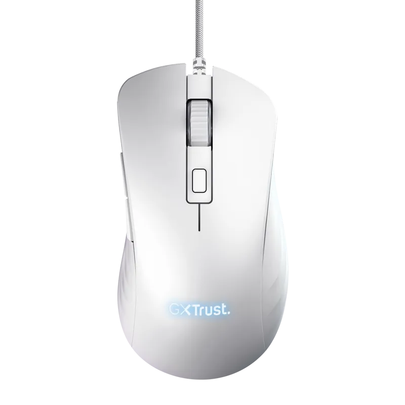 Mouse gaming Trust GXT924W YBAR+ 25600 DPI alb cu senzor optic