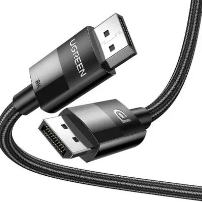 CABLU video Ugreen, "DP114" DP (T) la DP (T) 8K la 60Hz, lungime 1.5m, negru "80391" (timbru verde 0.08 lei) - 6957303883912