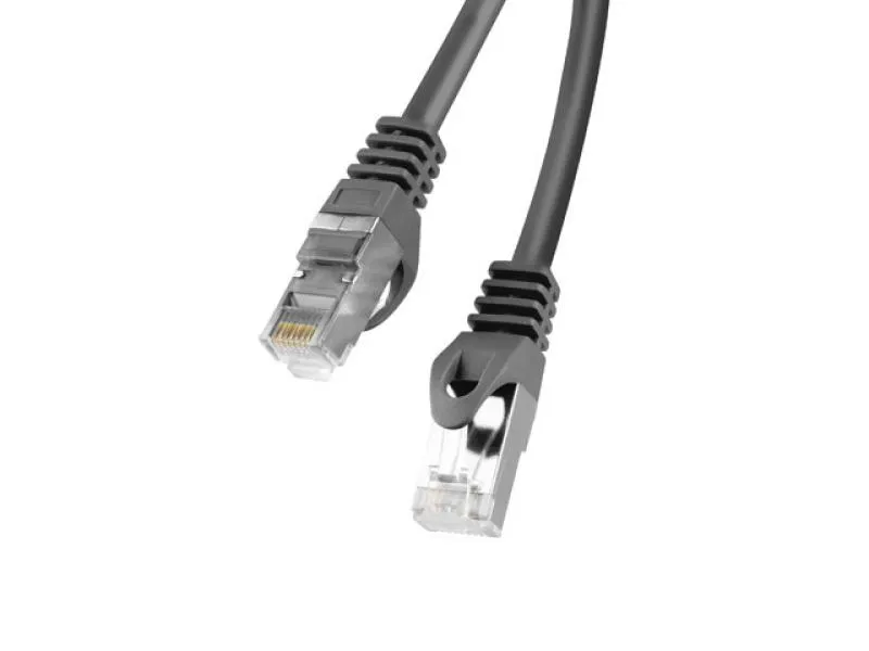 Cablu patch Lanberg Cat.6 UTP 1M negru pentru rețea Ethernet