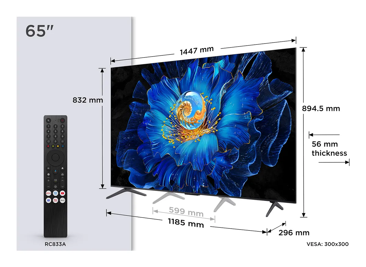 Televizor TCL 65 inch Mini LED 4K cu Smart TV