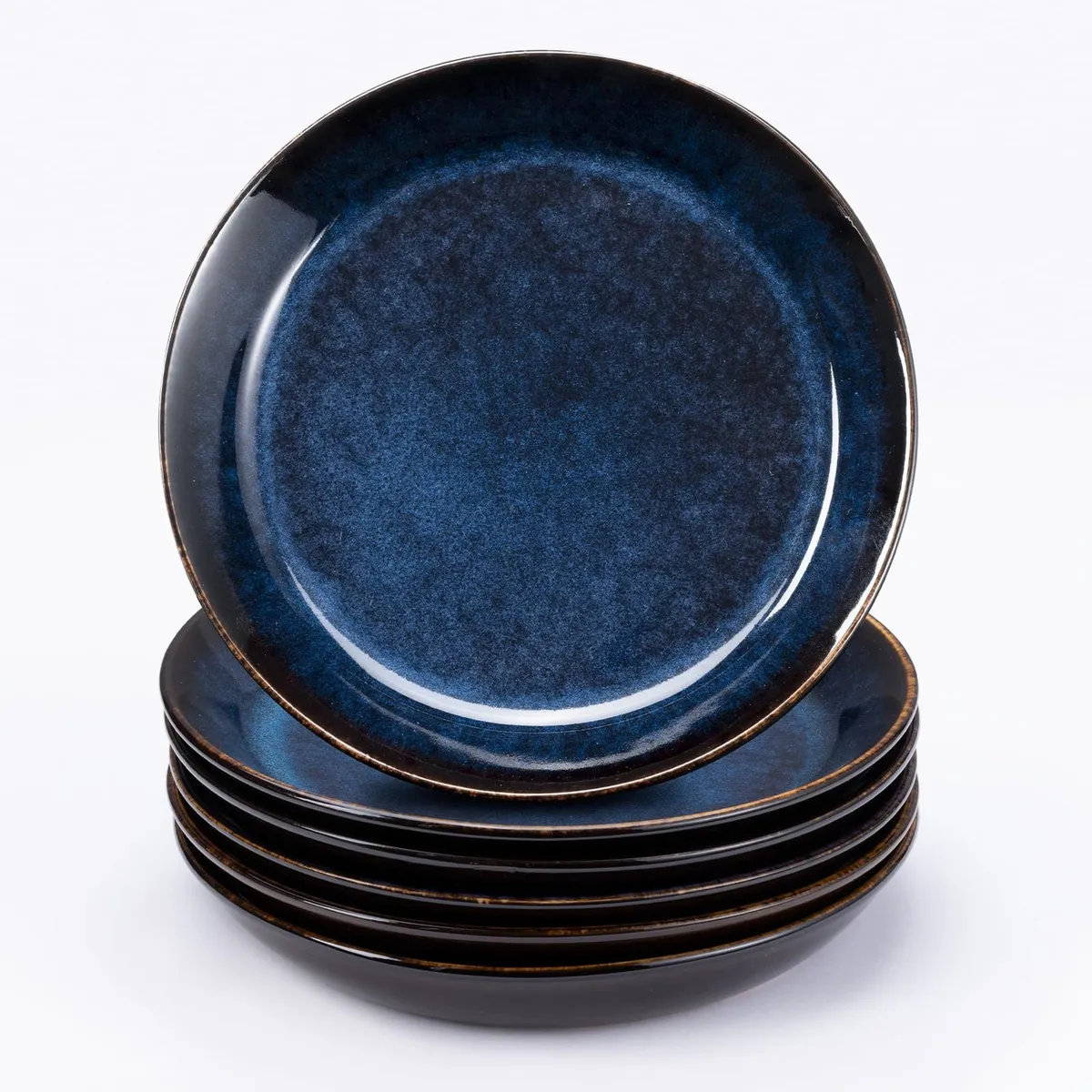 Set de 6 farfurii din stoneware albastru pentru 6 persoane