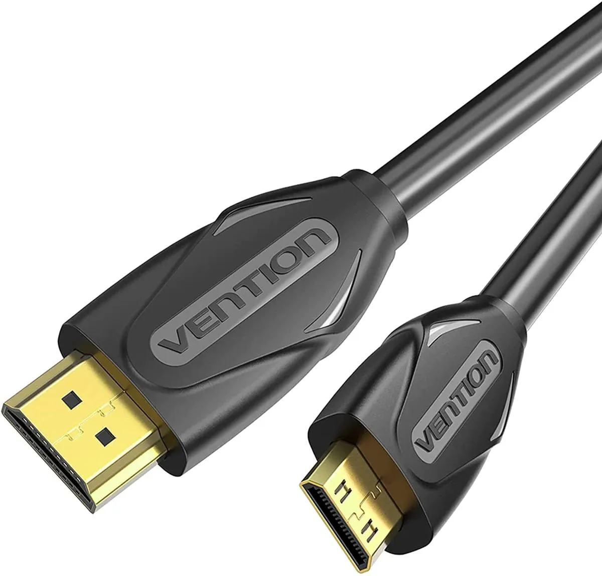 Cablu HDMI mini HDMI 2m Vention negru conectori auriți