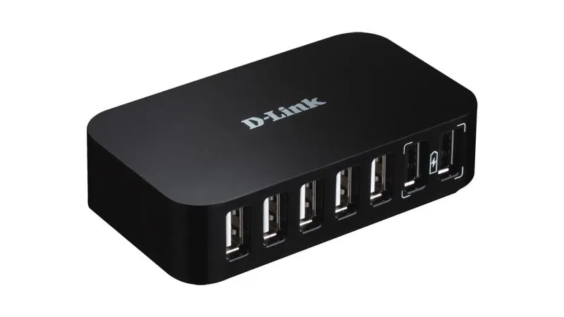 Hub USB extern D-Link DUB-H7 negru cu 7 porturi