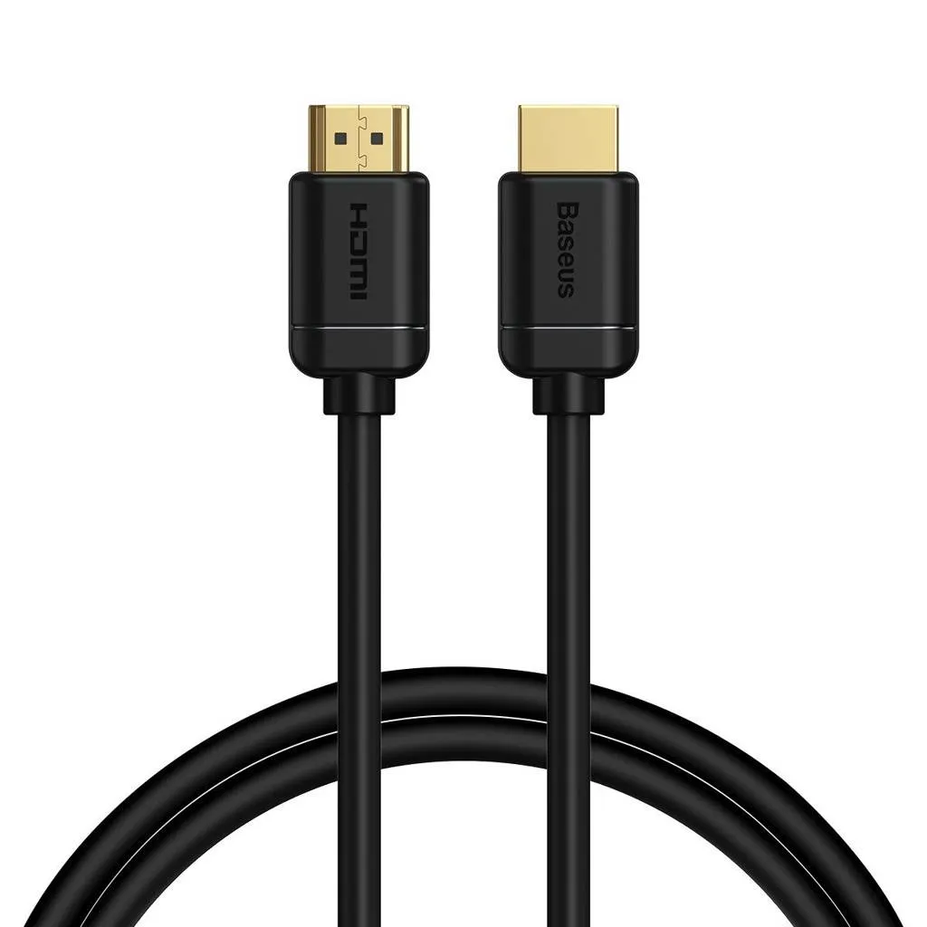 CABLU video Baseus HD Series, HDMI (T) la HDMI (T), rezolutie maxima 4K UHD (3840 x 2160) la 60 Hz, conectori auriti, 2m, negru "CAKGQ-B01" (timbru verde 0.8 lei) - 6953156222526