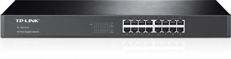 Switch TP-Link TL-SG1016 cu 16 porturi Gigabit și carcasă metalică