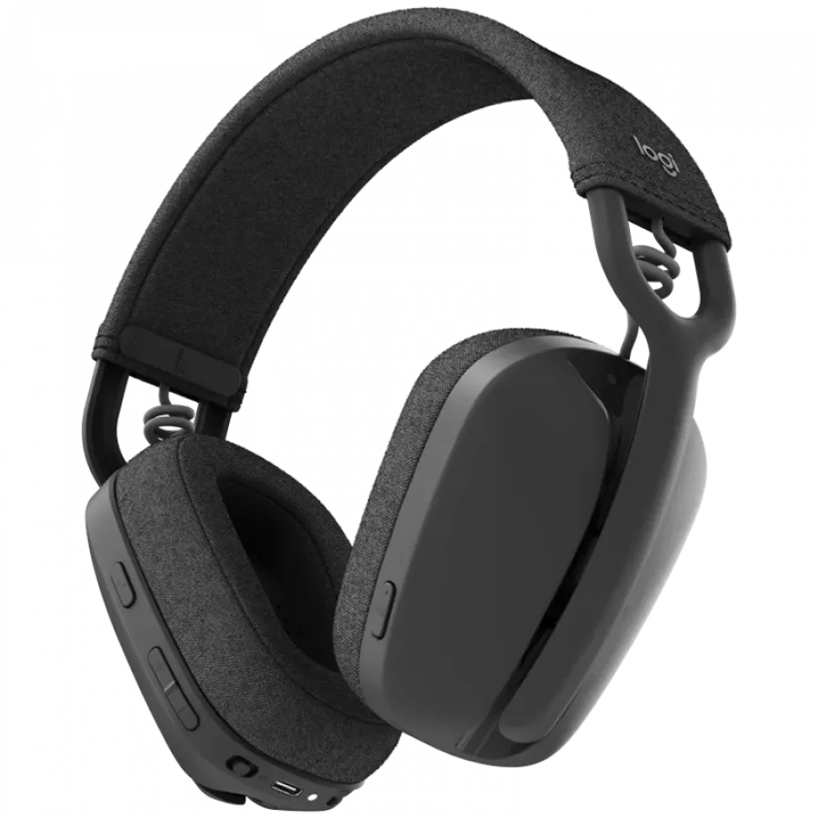Căști Logitech Zone Vibe 100 wireless gri cu microfon