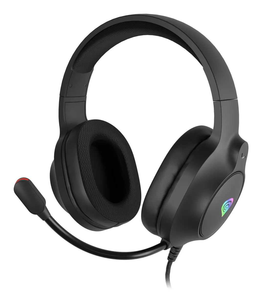 Căști Genesis Neon 213 RGB negru cu iluminare LED