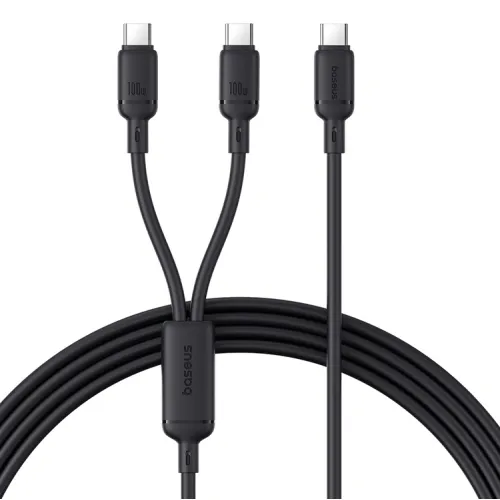 Cablu USB-C Baseus Pudding 100W negru pentru încărcare rapidă