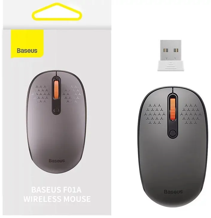 Mouse wireless Baseus gri cu receptor 2.4GHz și sensor optic