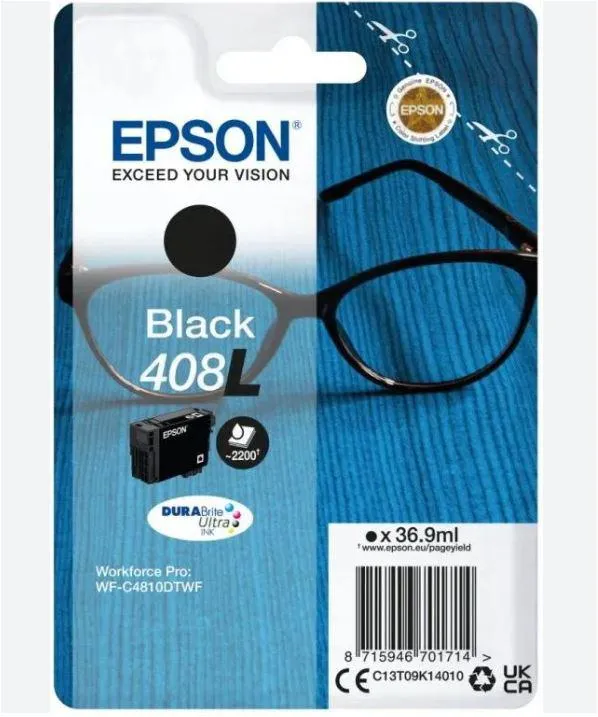 Cartus cerneală negru original Epson 408 pentru imprimanta WF-C4810DTWF