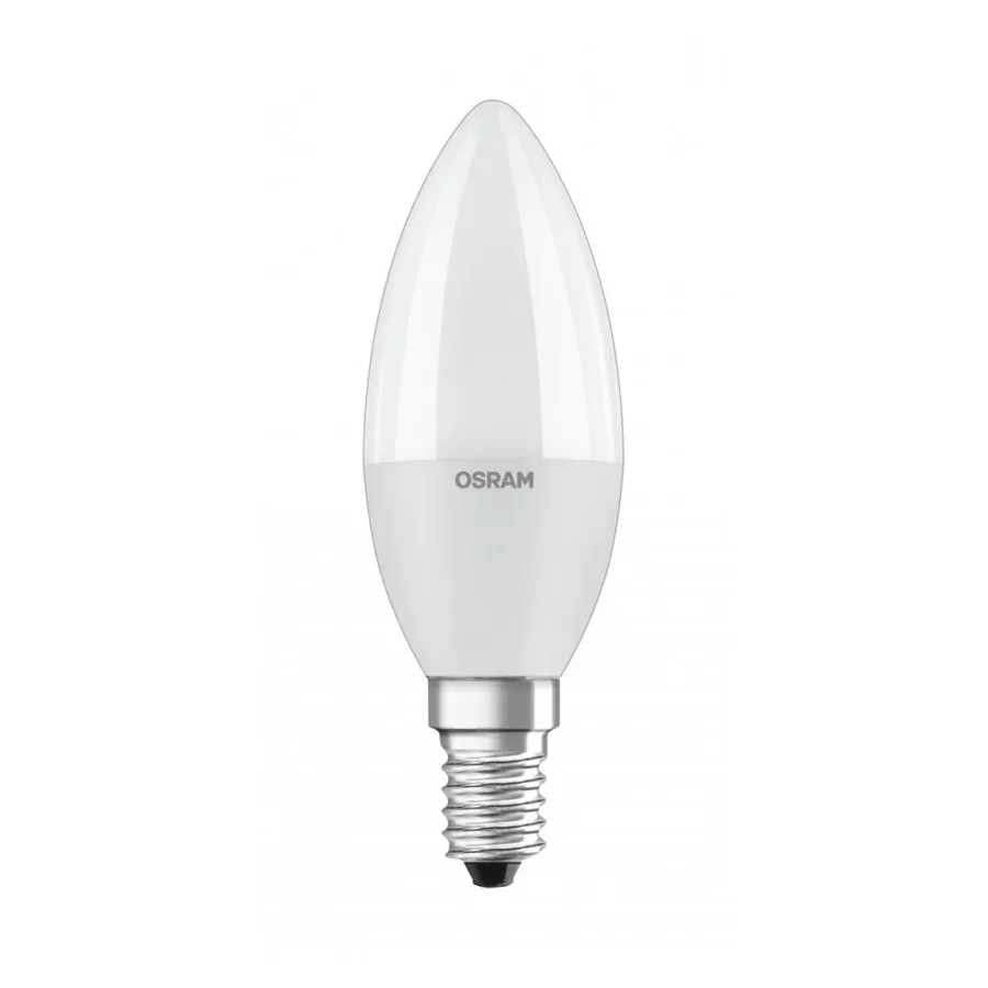 Bec LED Osram E14 7W lumină alb caldă formă lumanare