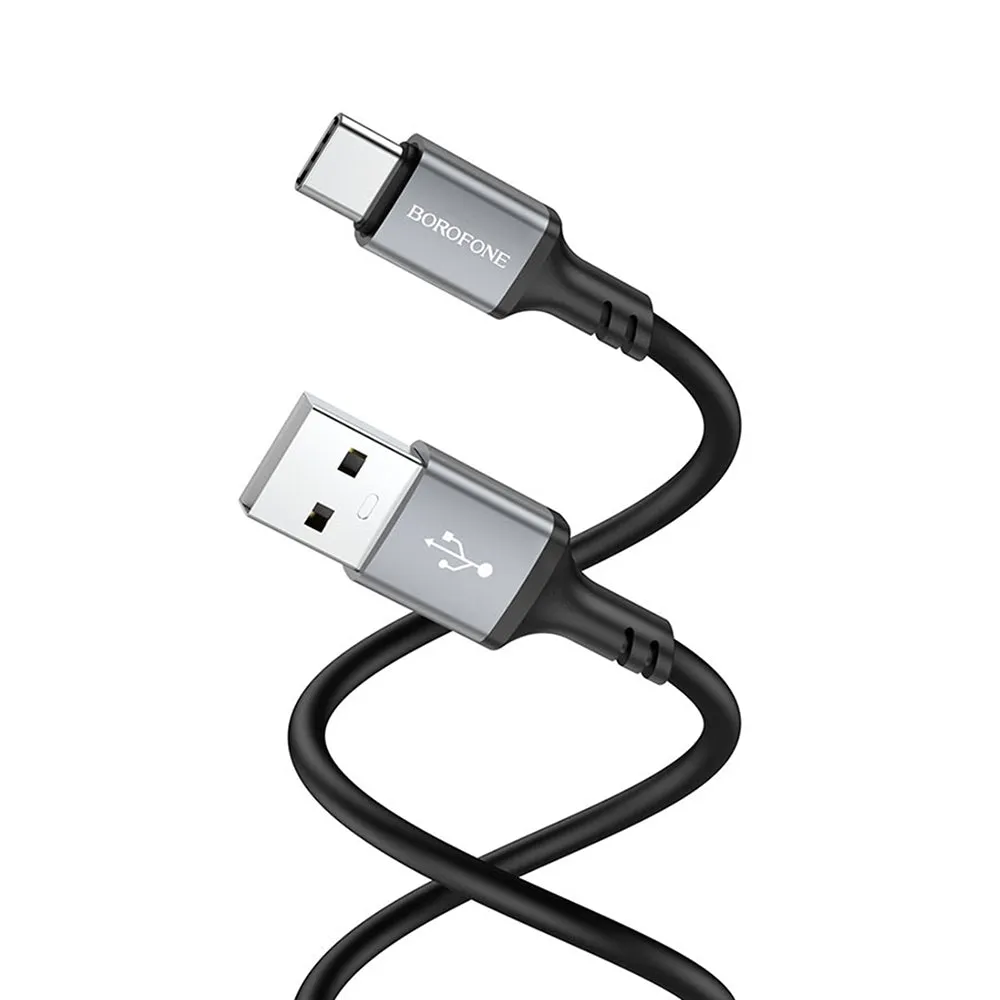 Cablu USB-C Borofone BX83 negru, 1 metru, incarcare 3A