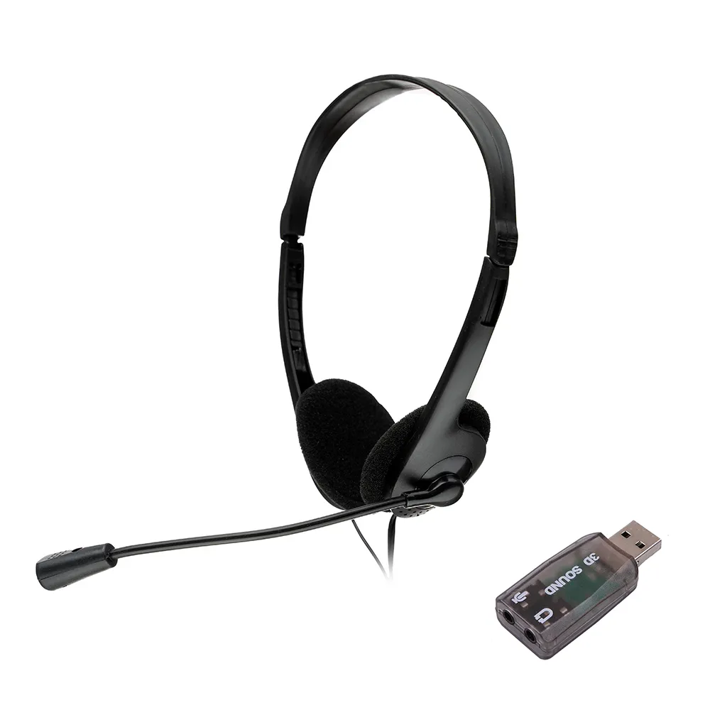 Căști Spacer SPK-223 negre cu microfon pe brat și dual jack 3.5mm