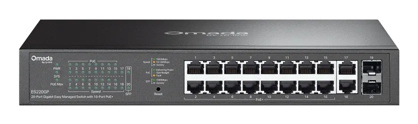 Switch TP-Link Omada 20 porturi Gigabit cu suport PoE+ 150W