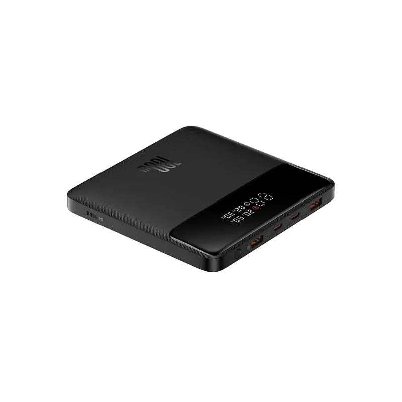 Baterie externă Baseus Blade neagră 20000mAh cu 4 porturi și display digital