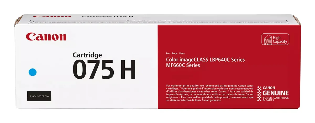 Toner Original Canon Cyan CRG-075HC 2.5K pentru LBP646 LBP647